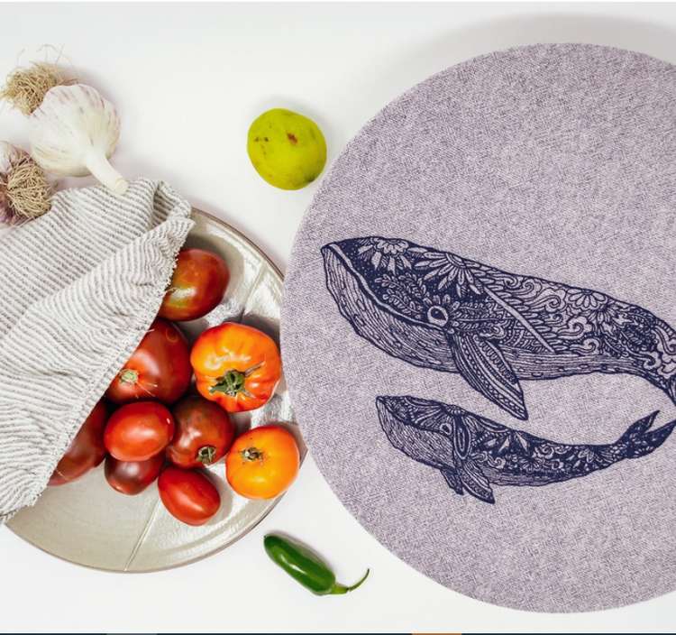 Reusable food wrap, bowl covers and produce bags made from GOTS organic cotton,