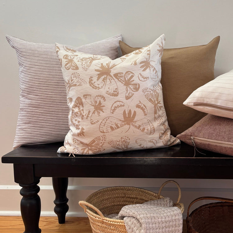 Butterflies, Mocha & Cream Linen Collection