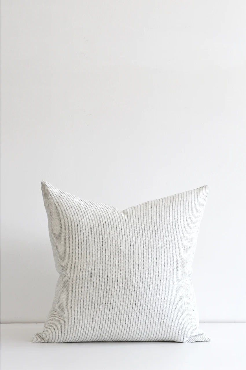 Morse Code Stripe and Dot Linen Pillow Cover  22" x 22"