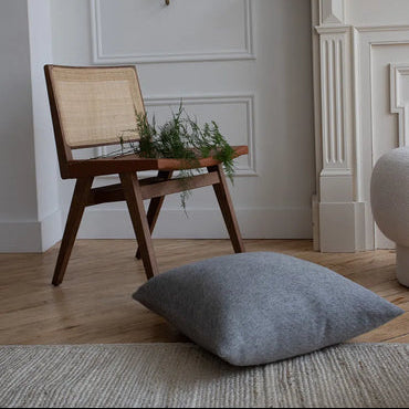 Light Grey Wool Pillow Cover 22 x 22"