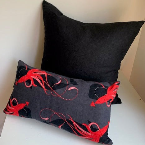 Charley Harper Whale and Squid  Organic Cotton Pillow Cover