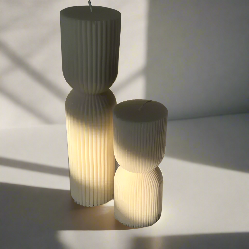 Exuding simplistic elegance, this candle is a must have for your shelf/table decor. 
Our candles are all handmade for decorative purposes using soy wax. Remember to place your candles on a heat proof dish if you wish to light them. Never leave your candle unattended.
The use of soy wax can sometimes cause frosting to occur on the candle over a period of time. As all our candles are hand-poured you may see some minor variations.