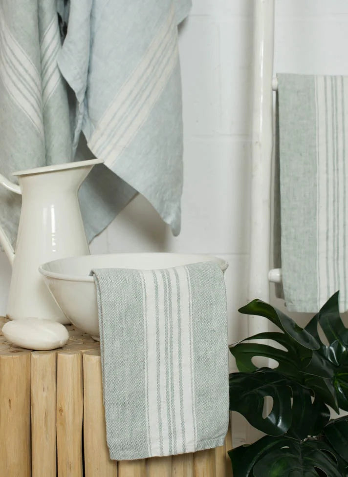 Stonewashed Linen Kitchen Towels - Set of 2 in 5 Fabulous Colours