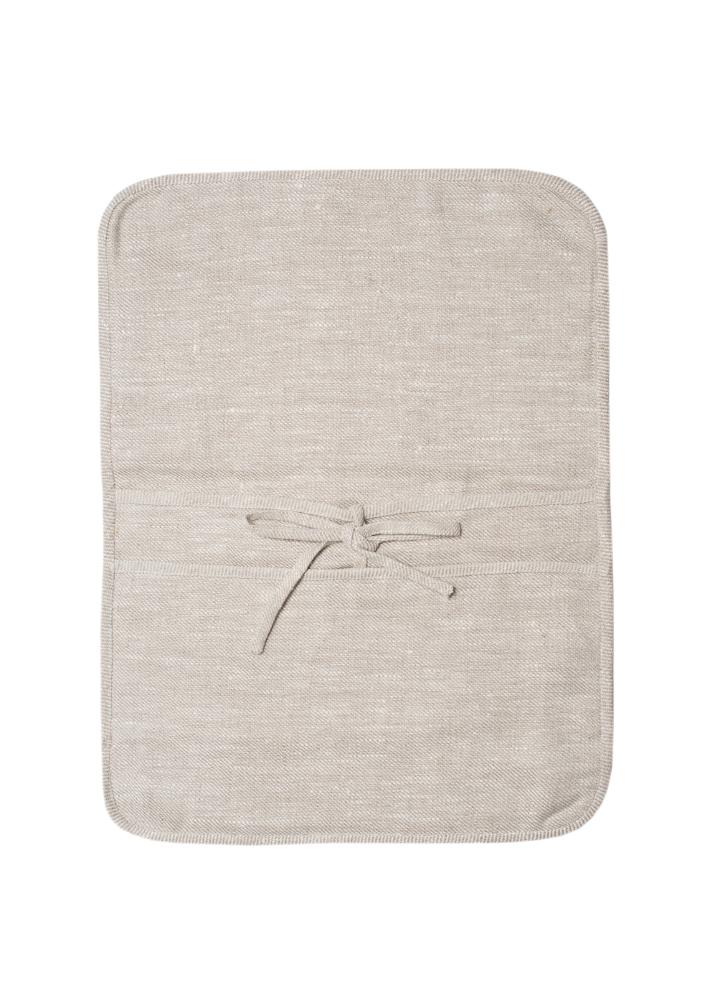 Natural Linen Travel Toiletry Bag with Shea Butter & Shea Soap Gift Set - Lavender