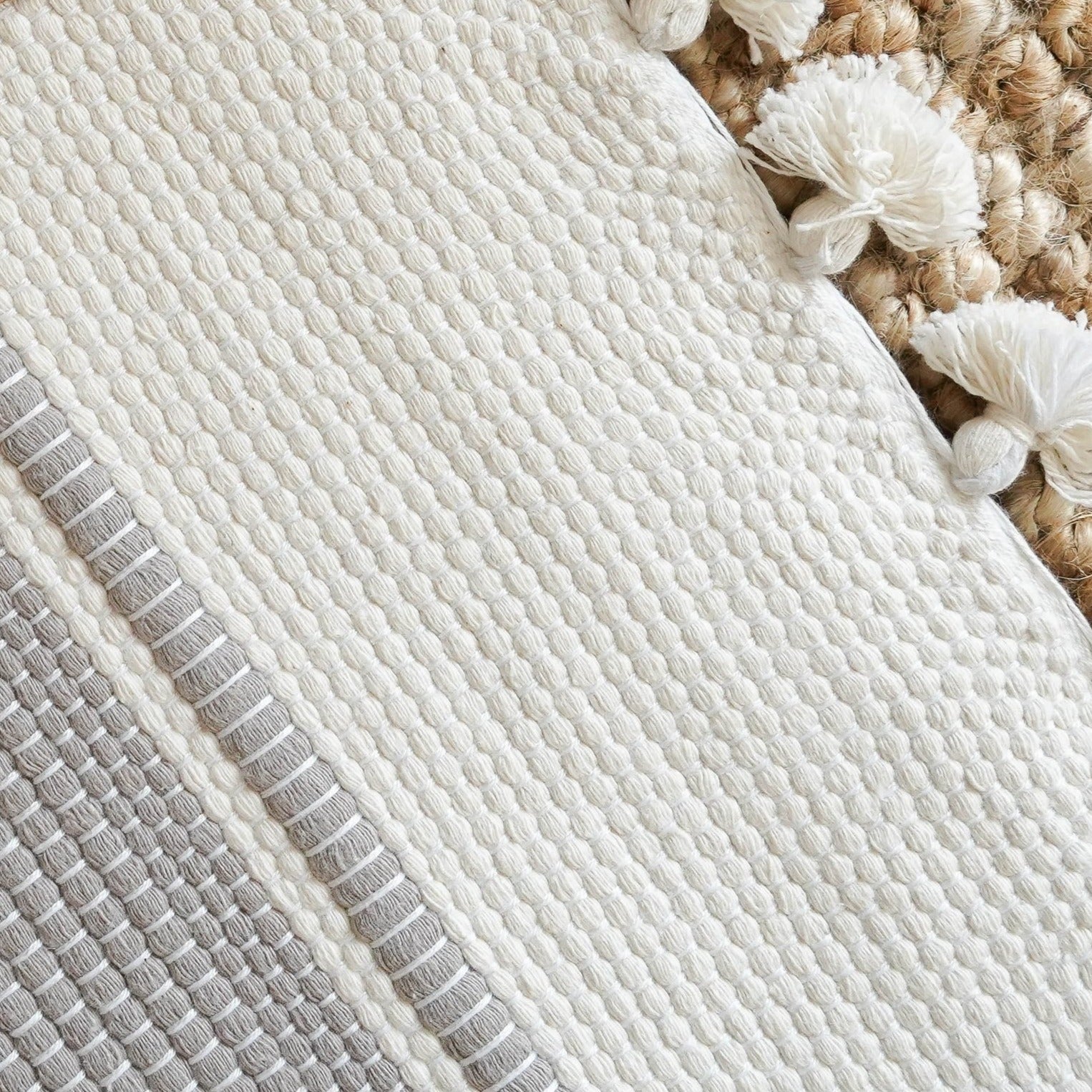 Ethically handwoven and luxurious, this 100% cotton mat
