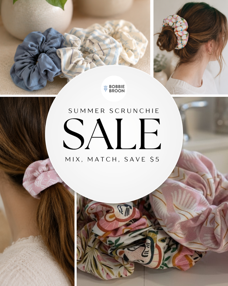 Organic Cotton and Linen Scrunchies