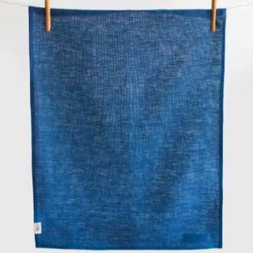 Denim Blue Linen Kitchen Towels  - Set of 2