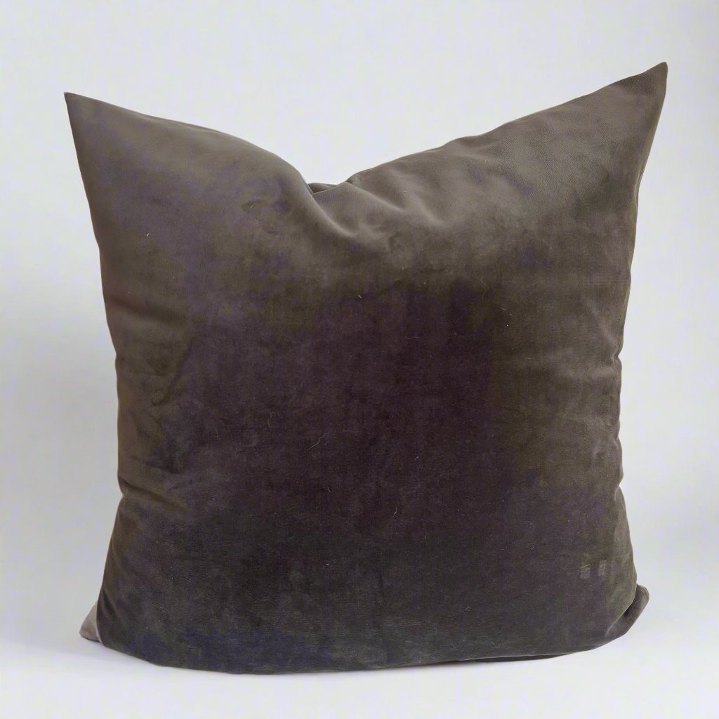 Charcoal Grey Velvet Pillow Cover 20 x 20