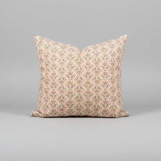 Capture spring's fresh palette with this handcrafted organic cotton lumbar pillow with soft pink flowers and lush green grasses. Made in Canada with GOTS certified cotton, these pillow covers are soft to the touch and feature an exposed zipper detail.
About our Pillows
Lumbar size: 14" x20" &nbsp;
GOTS certified Organic Cotton
YKK Zippers produced in Canada
Machine washable, gentle cycle, warm
