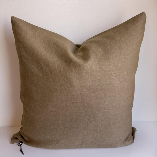 Mocha Linen Pillow