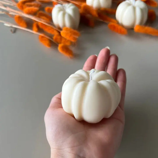 Handcrafted in Canada, these sweet, little pumpkin shaped soy candles will bring a touch of autumn charm to your fall decor. Crafted from unscented, natural soy wax.