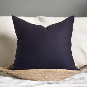 Linen Pillow Cover in Graphite Blue
