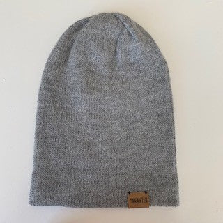 Alpaca wool Beanie in soft grey