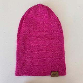 Soft Alpaca wool hat or Beanie in Fuchsia Pink