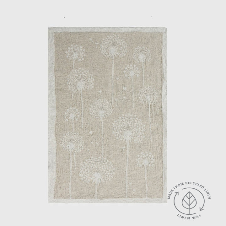 Dandelion Kitchen towels made from recycled linen and cotton with soft natural tones that work well with all decors.