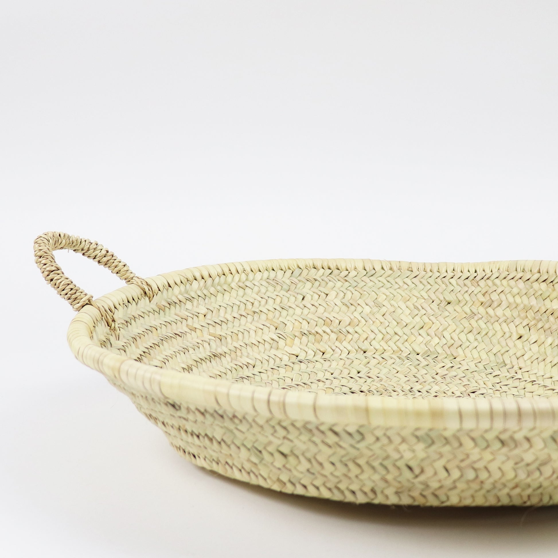 Versatile Handwoven Straw Platter